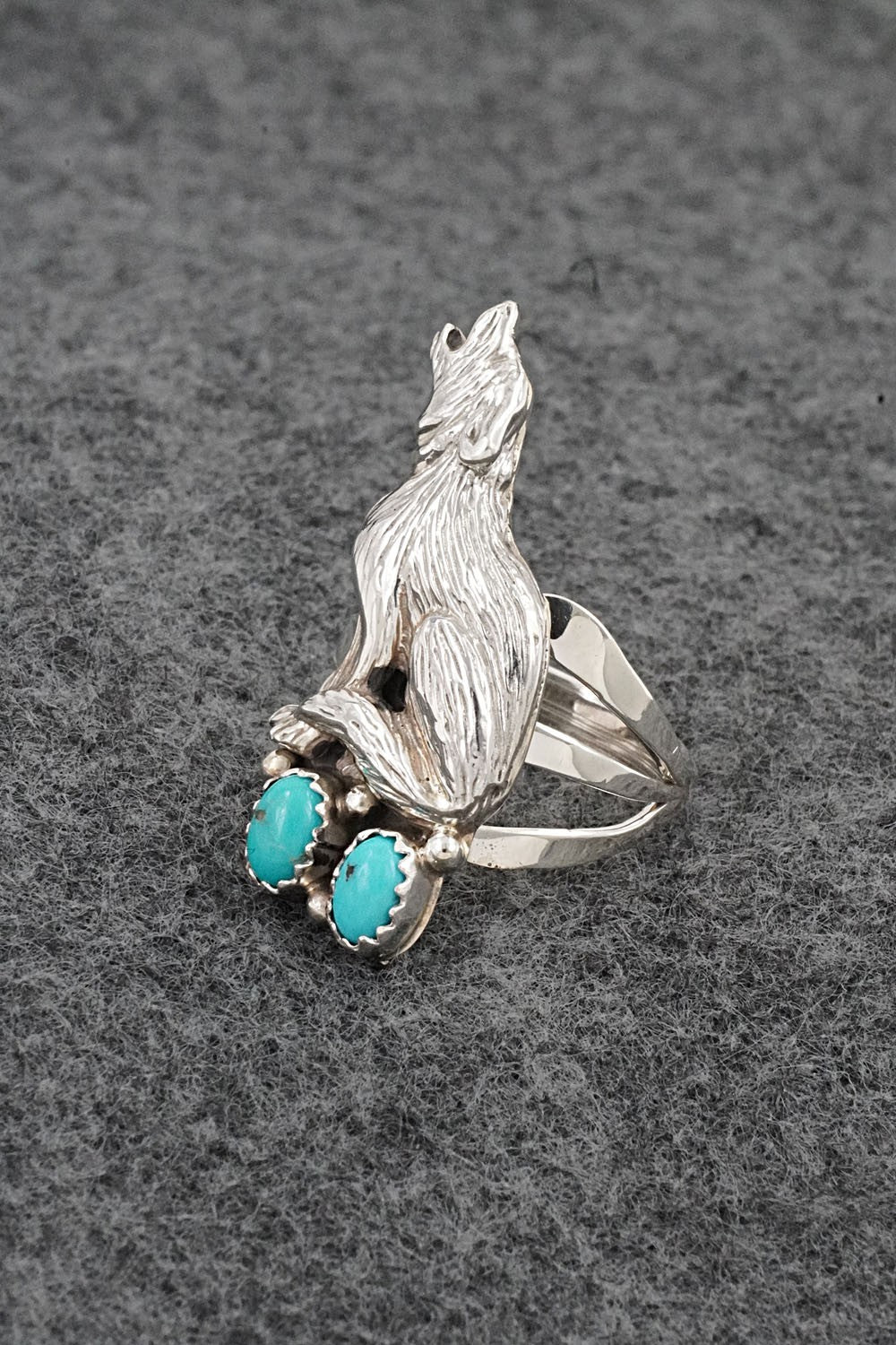 Turquoise & Sterling Silver Ring - Robert Martinez - Size 7.5