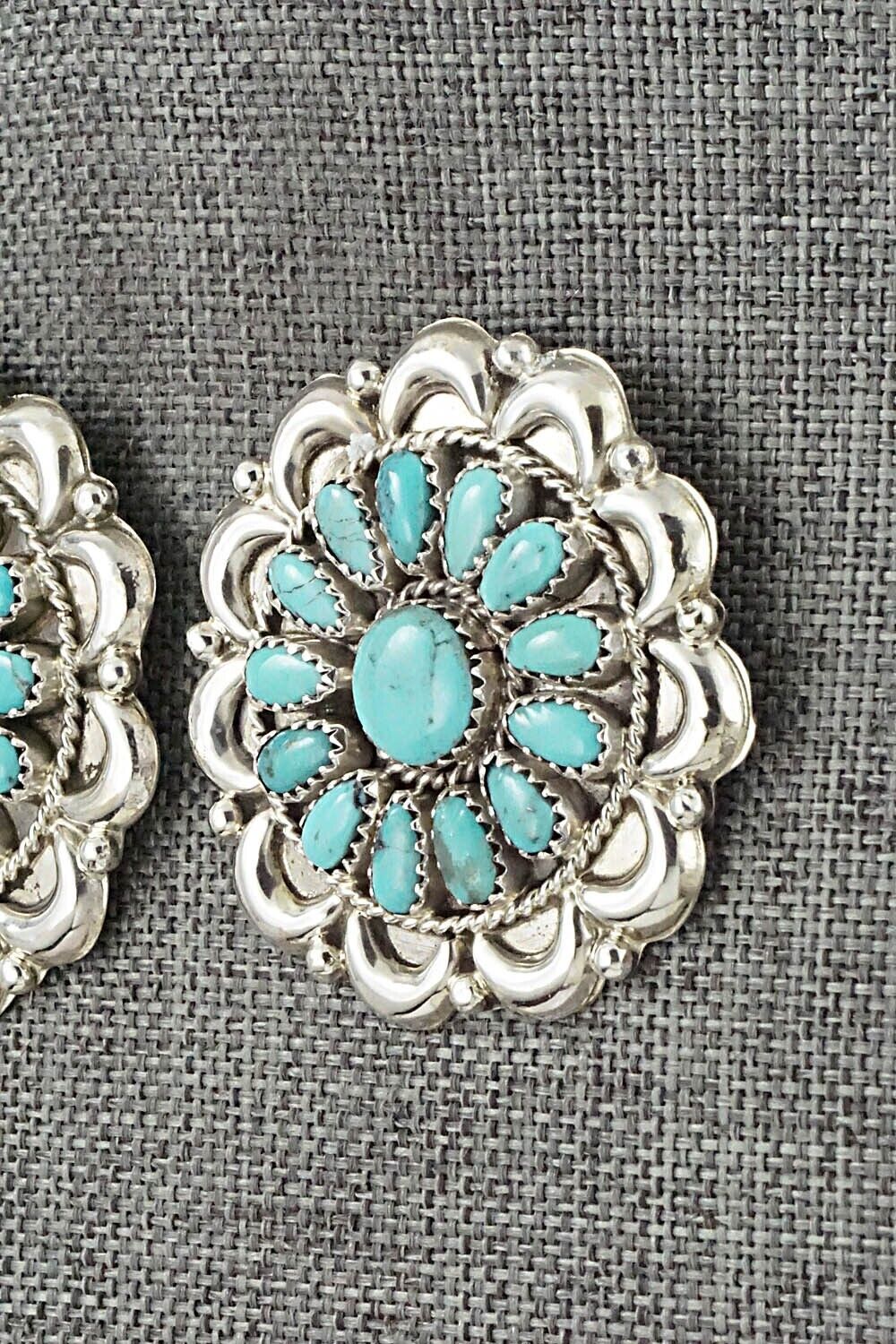 Turquoise & Sterling Silver Earrings - Jaz Wilson