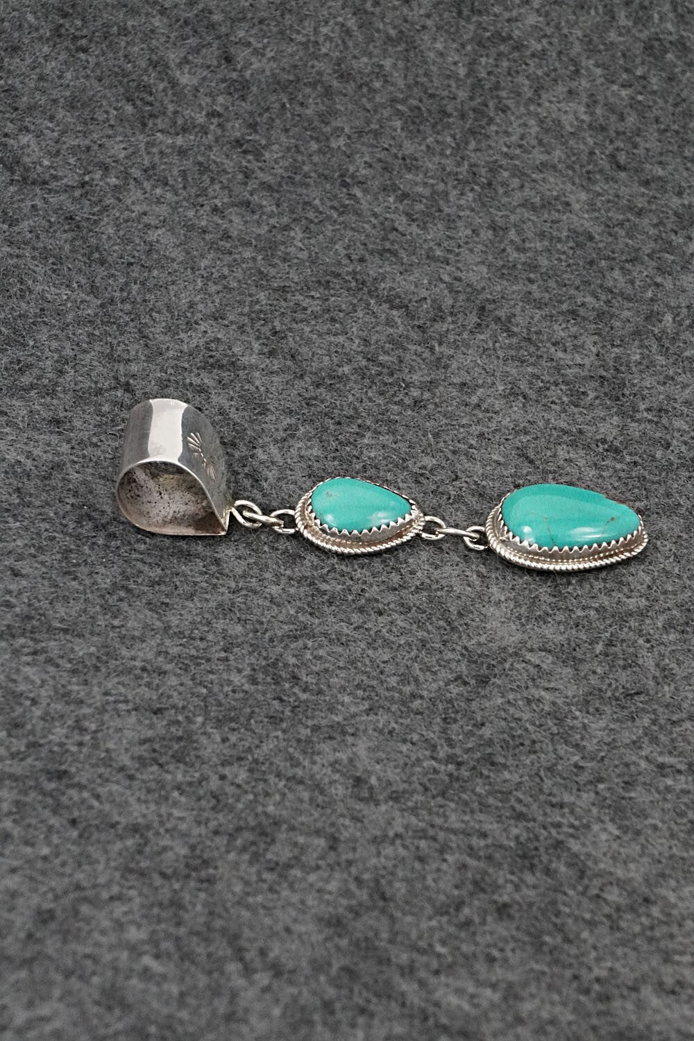 Turquoise & Sterling Silver Pendant - Ernest Hawthorne