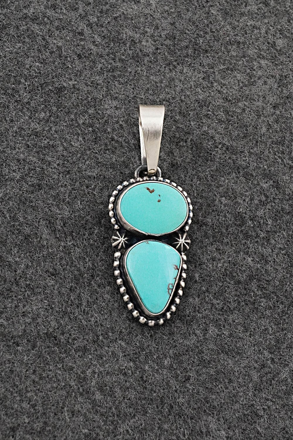 Turquoise & Sterling Silver Pendant - Darrin Livingston