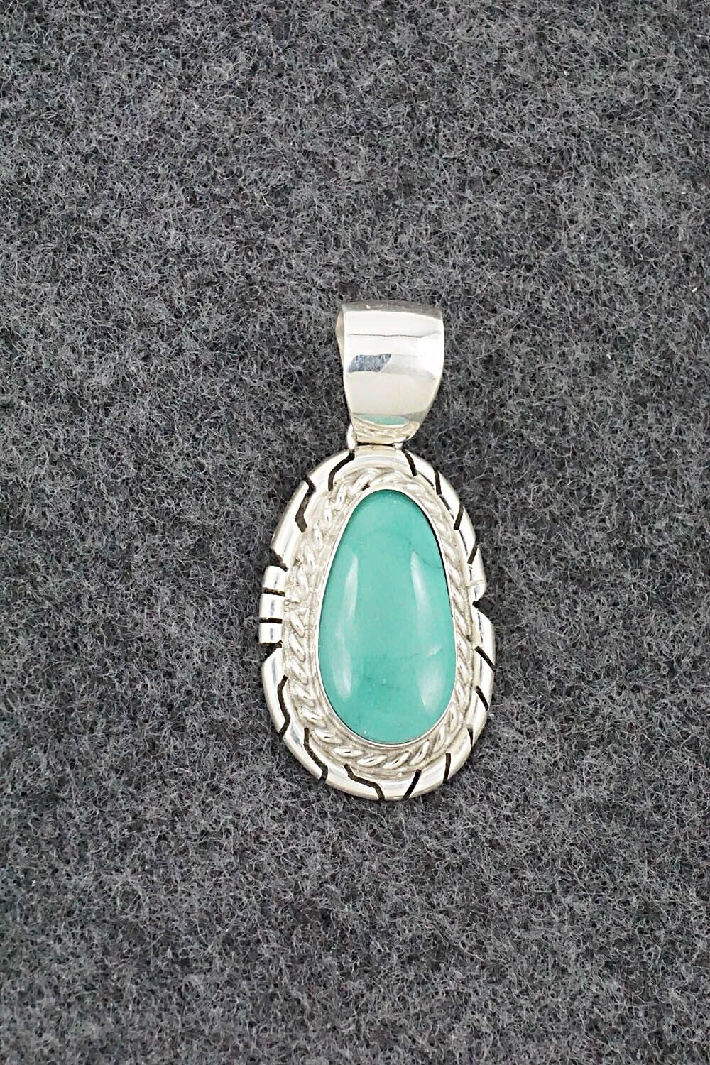 Turquoise & Sterling Silver Pendant - Johnny Frank