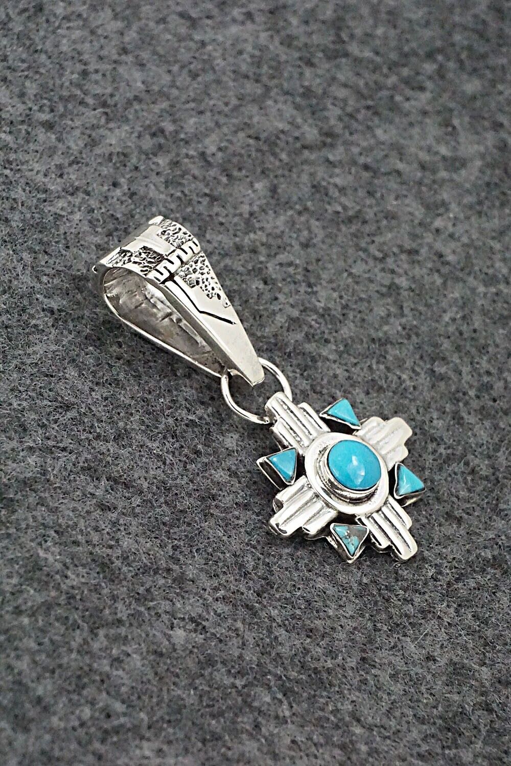 Turquoise and Sterling Silver Pendant - Sadie Jim