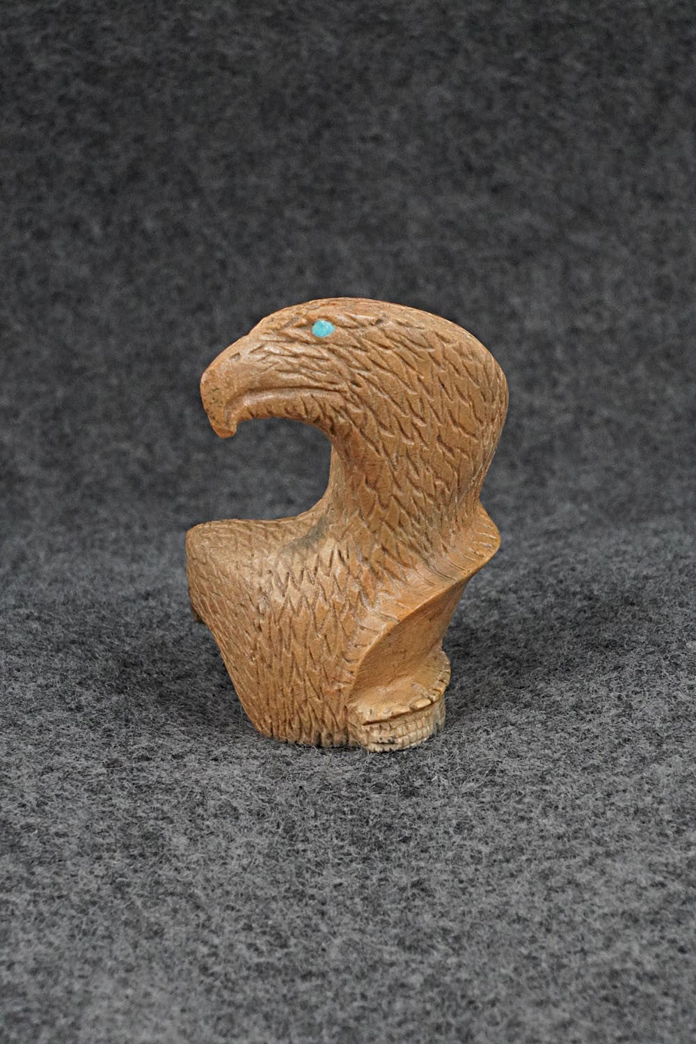 Eagle Zuni Fetish Carving - Lance Cheama