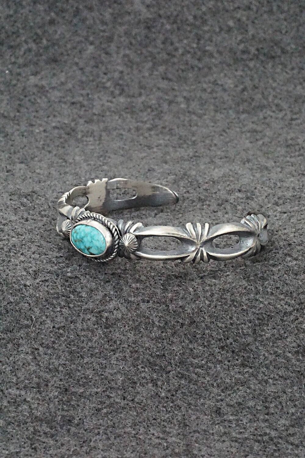 Turquoise & Sterling Silver Bracelet - Harrison Bitsue