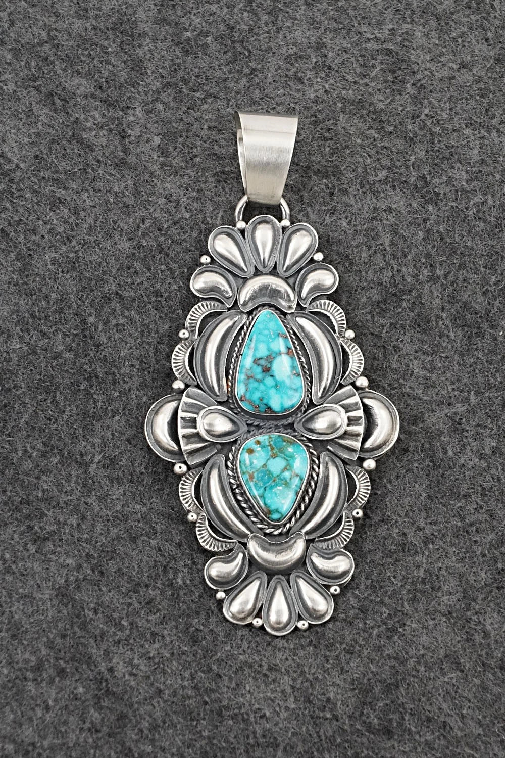 Turquoise and Sterling Silver Pendant - Derrick Gordon