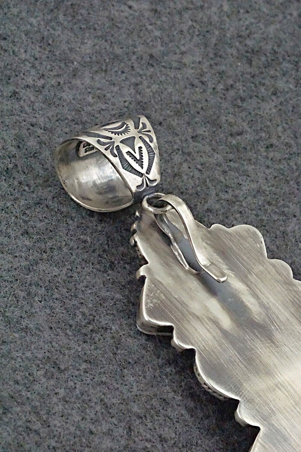 White Buffalo & Sterling Silver Pendant - Angela Martin