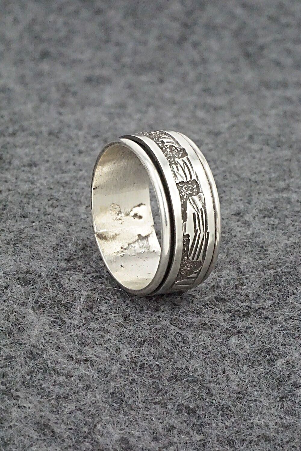 Sterling Silver Spinner Ring - Elaine Becenti - Size 10.75