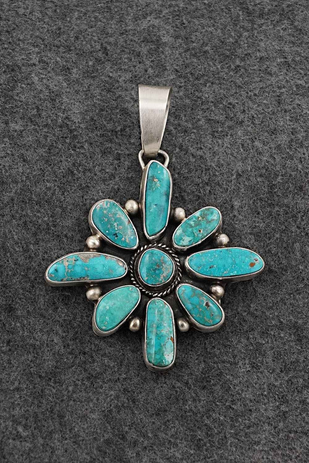 Turquoise & Sterling Silver Pendant - Kathleen Livingston