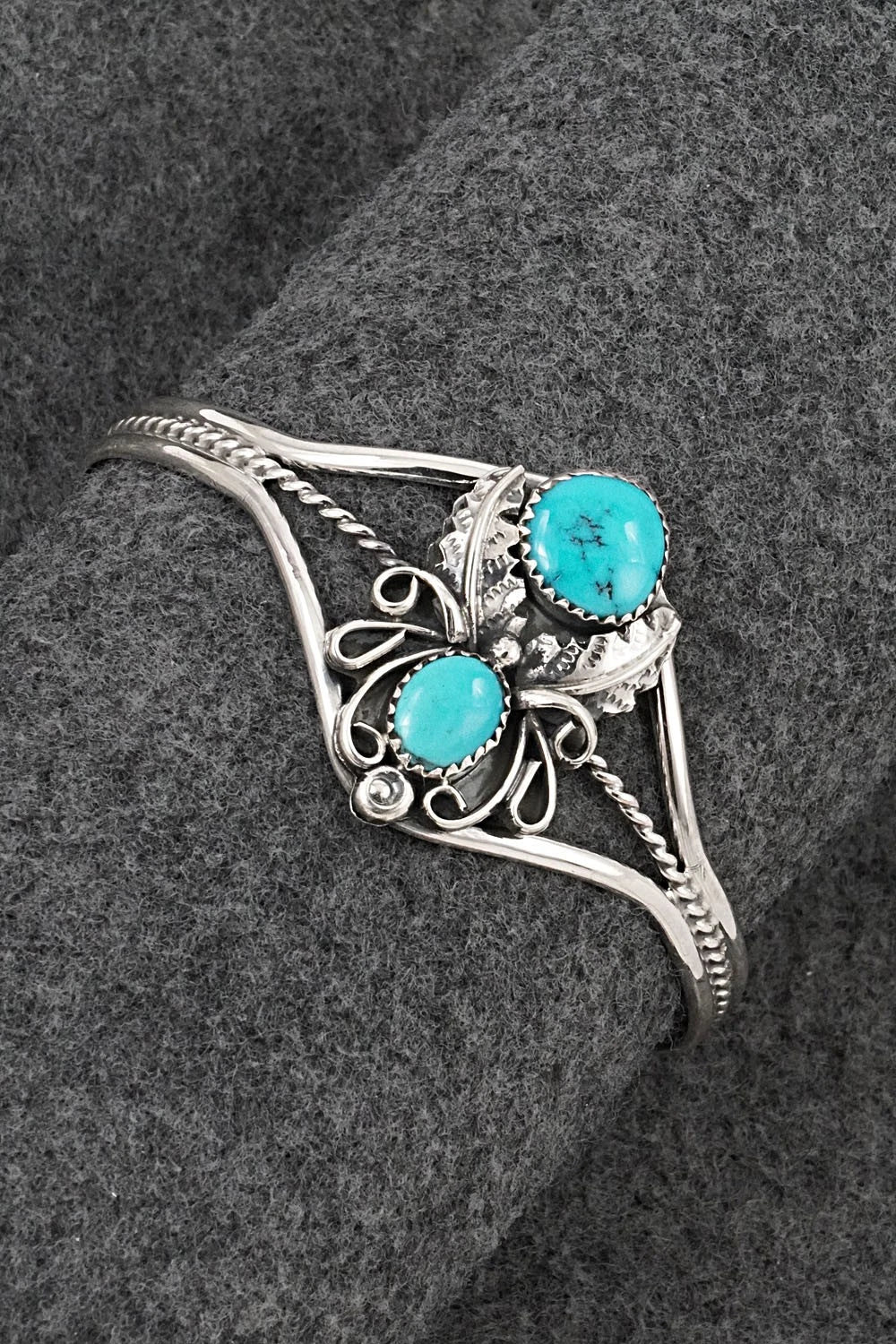 Turquoise & Sterling Silver Bracelet - Harry B. Yazzie