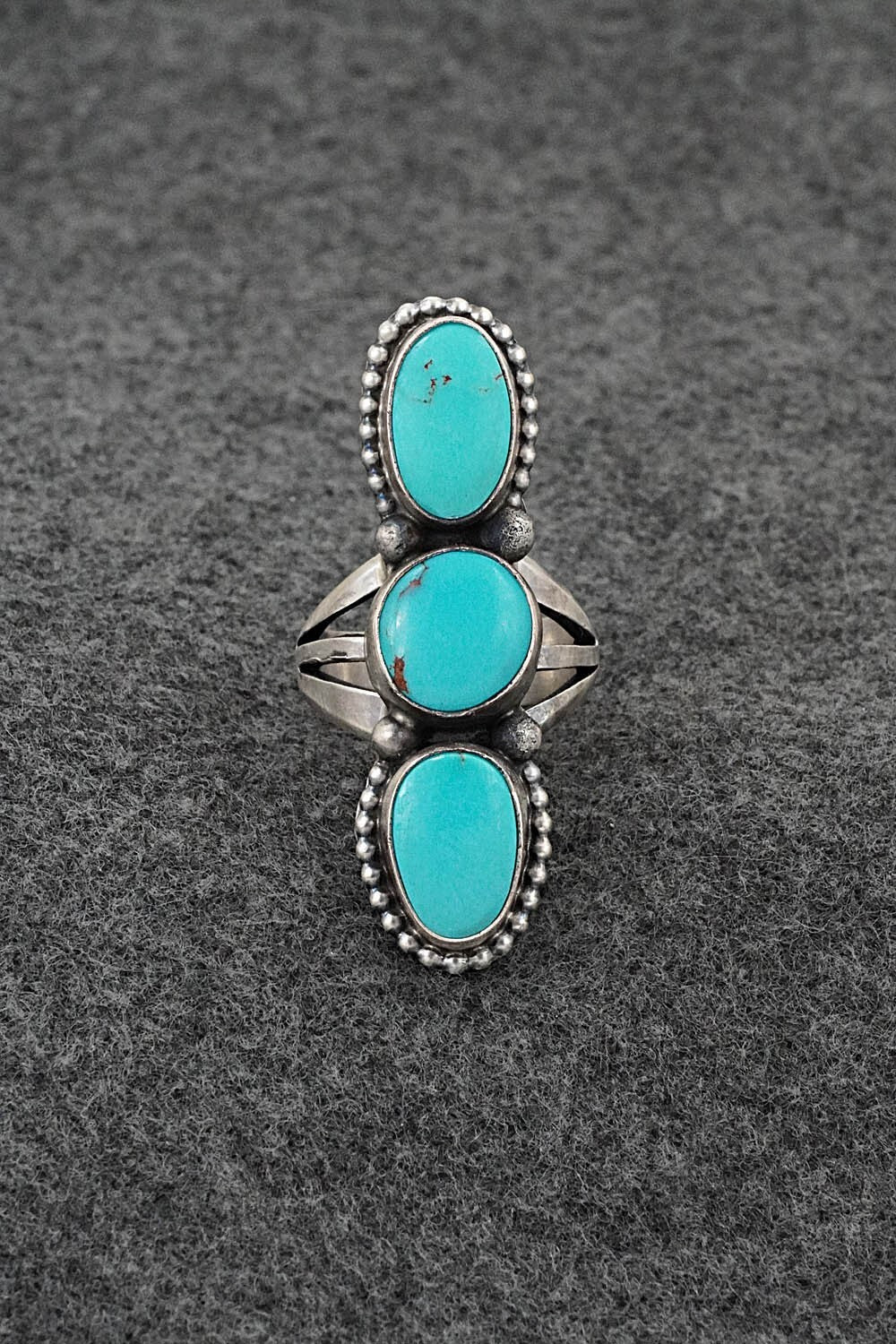 Turquoise & Sterling Silver Ring - Darrin Livingston - Size 7