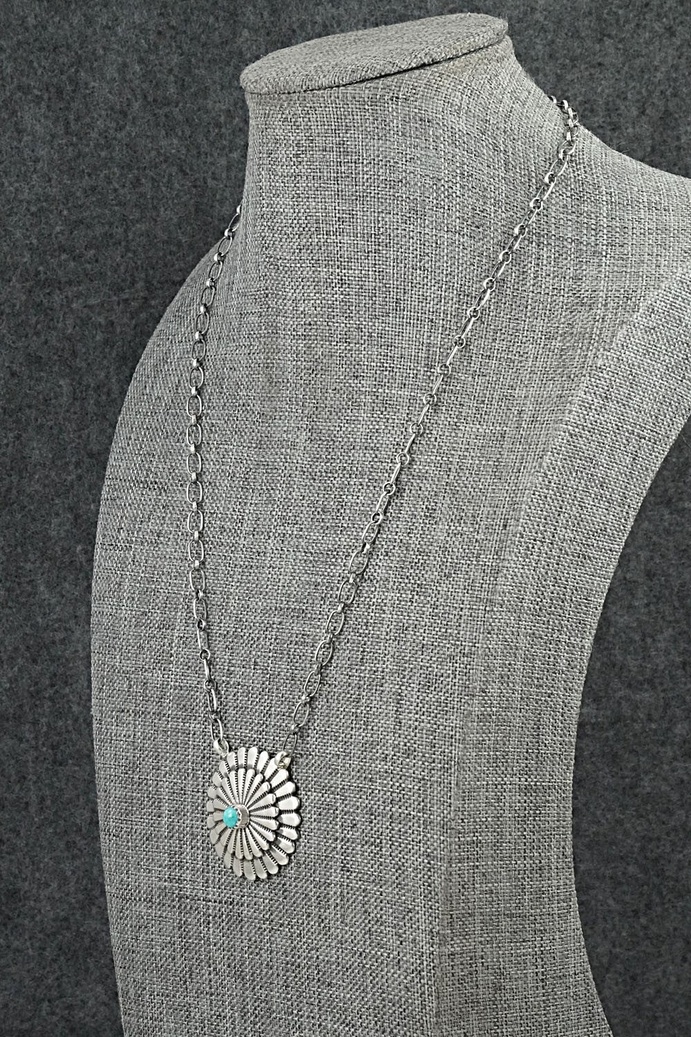 Turquoise & Sterling Silver Necklace - Sheldon Mariano