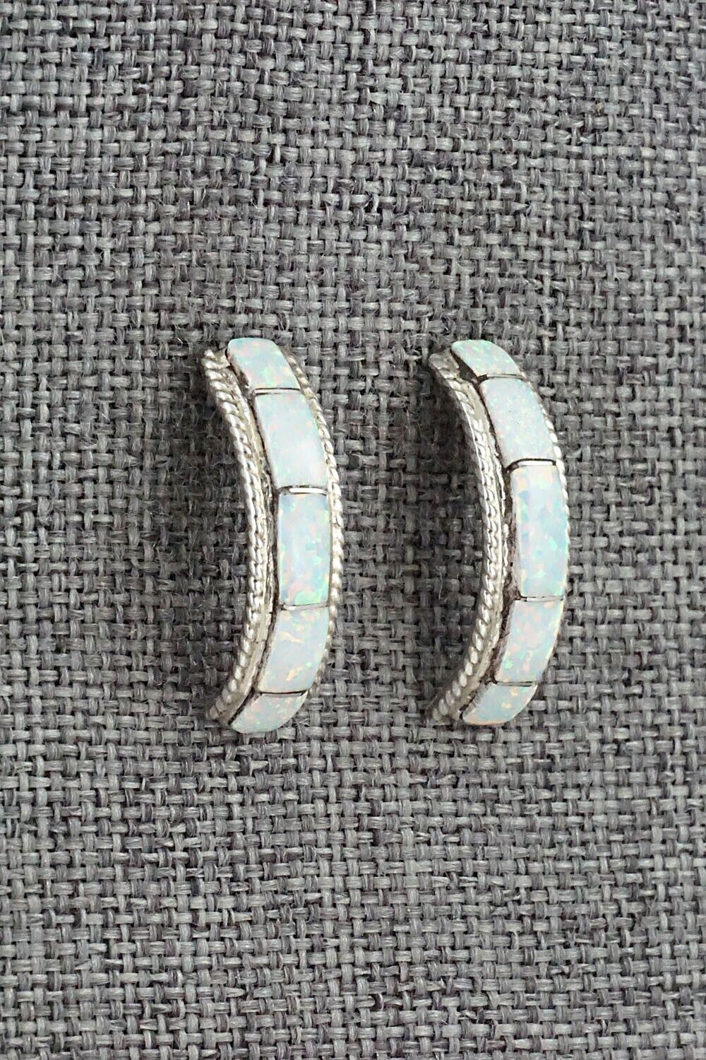 Opalite & Sterling Silver Earrings - Zenia Kylestewa