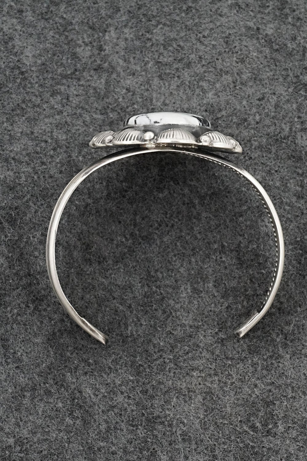 White Buffalo & Sterling Silver Bracelet - Vernon Johnson