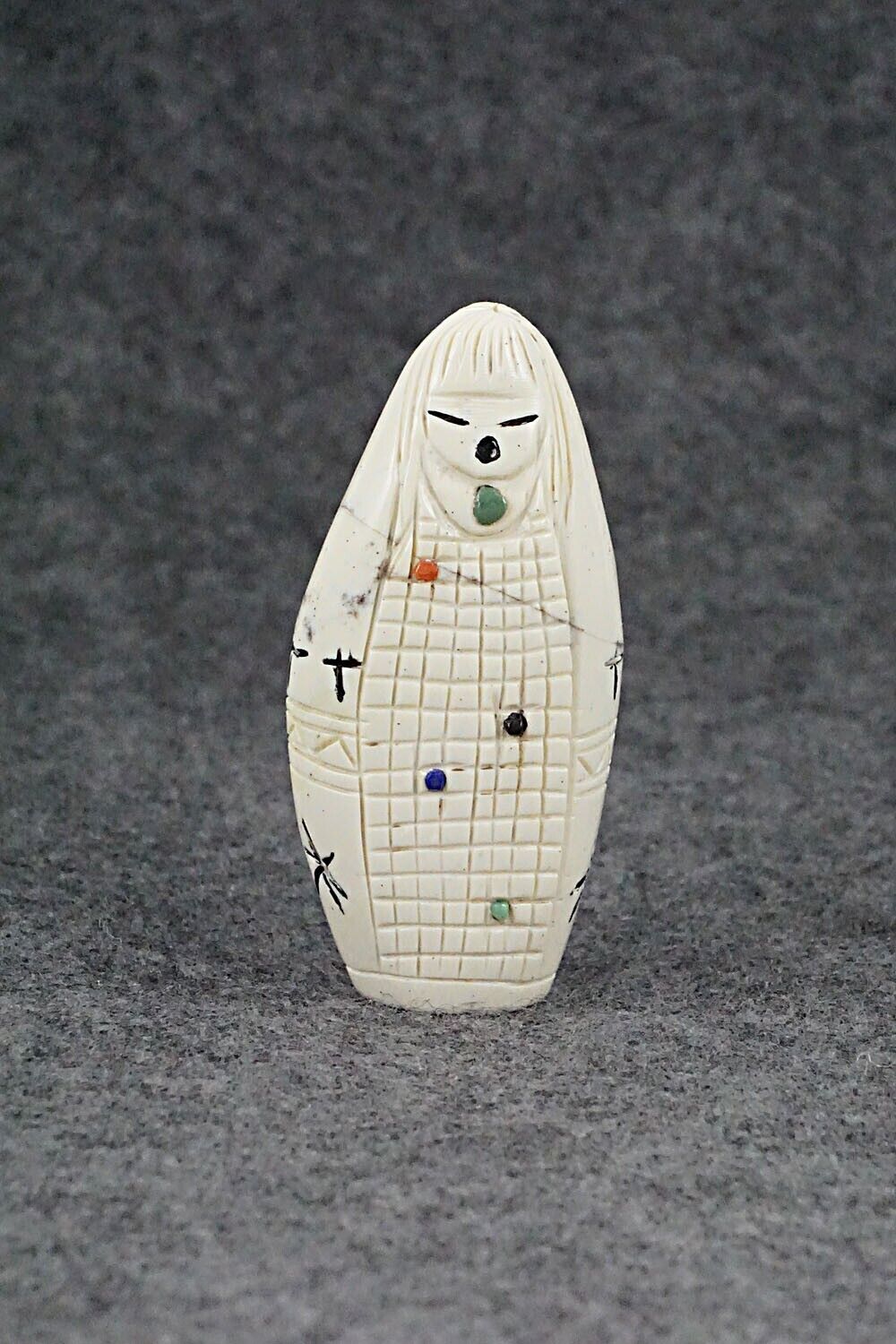 Corn Maiden Zuni Fetish Carving - Sandra Quandelacy