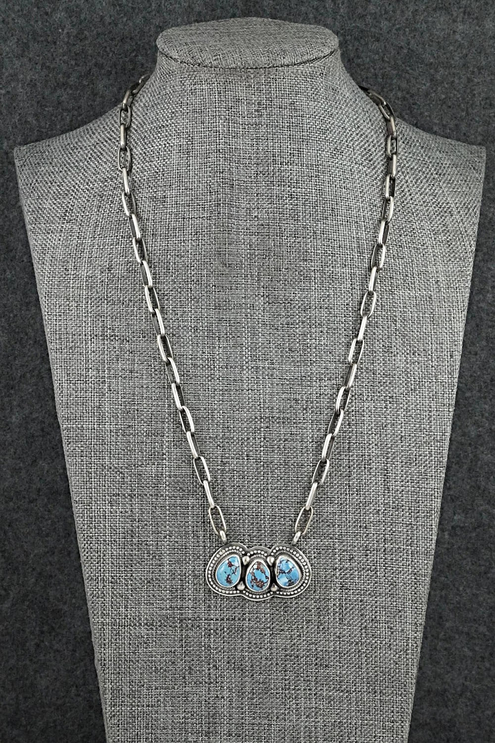 Turquoise & Sterling Silver Necklace - Kathleen Livingston