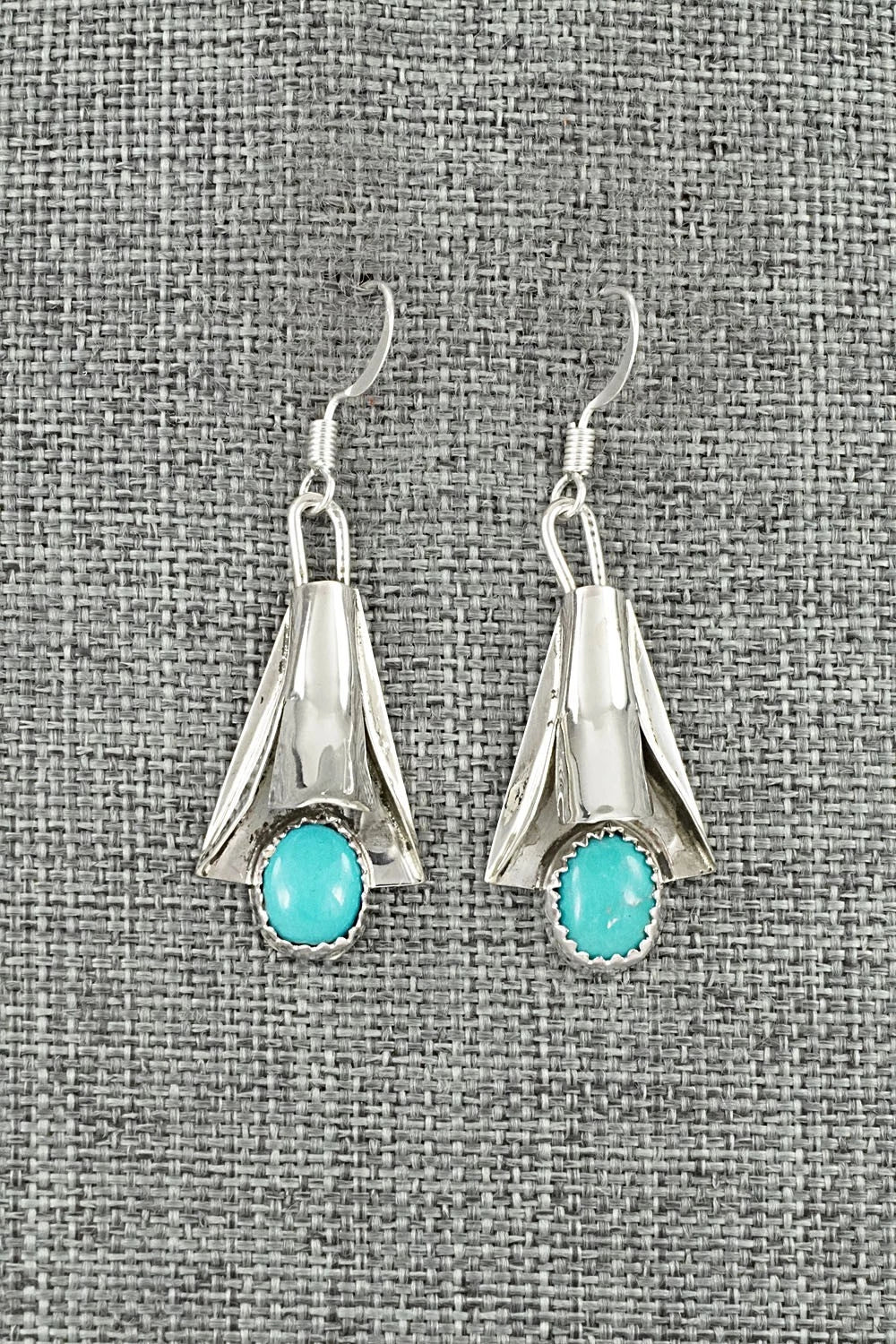 Turquoise & Sterling Silver Earrings - Louise Yazzie