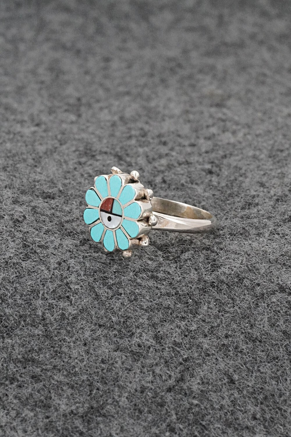 Multi-Stone & Sterling Silver Ring - Maxine Soseeah - Size 4.5