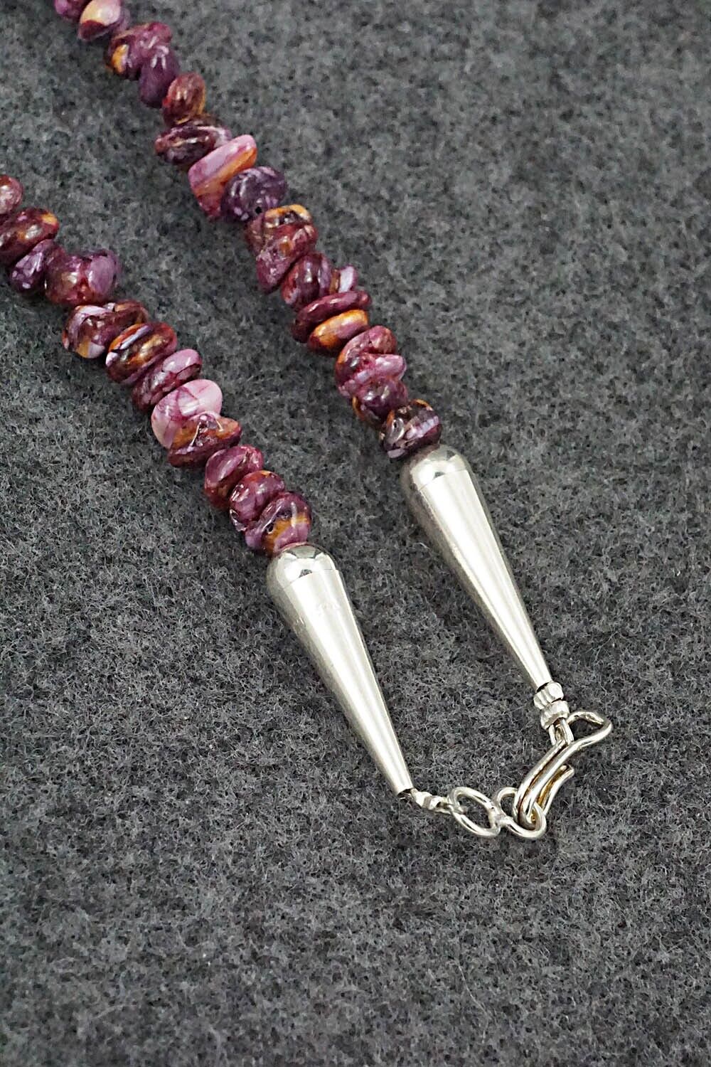 Spiny Oyster & Sterling Silver Necklace 20" - Louise Joe