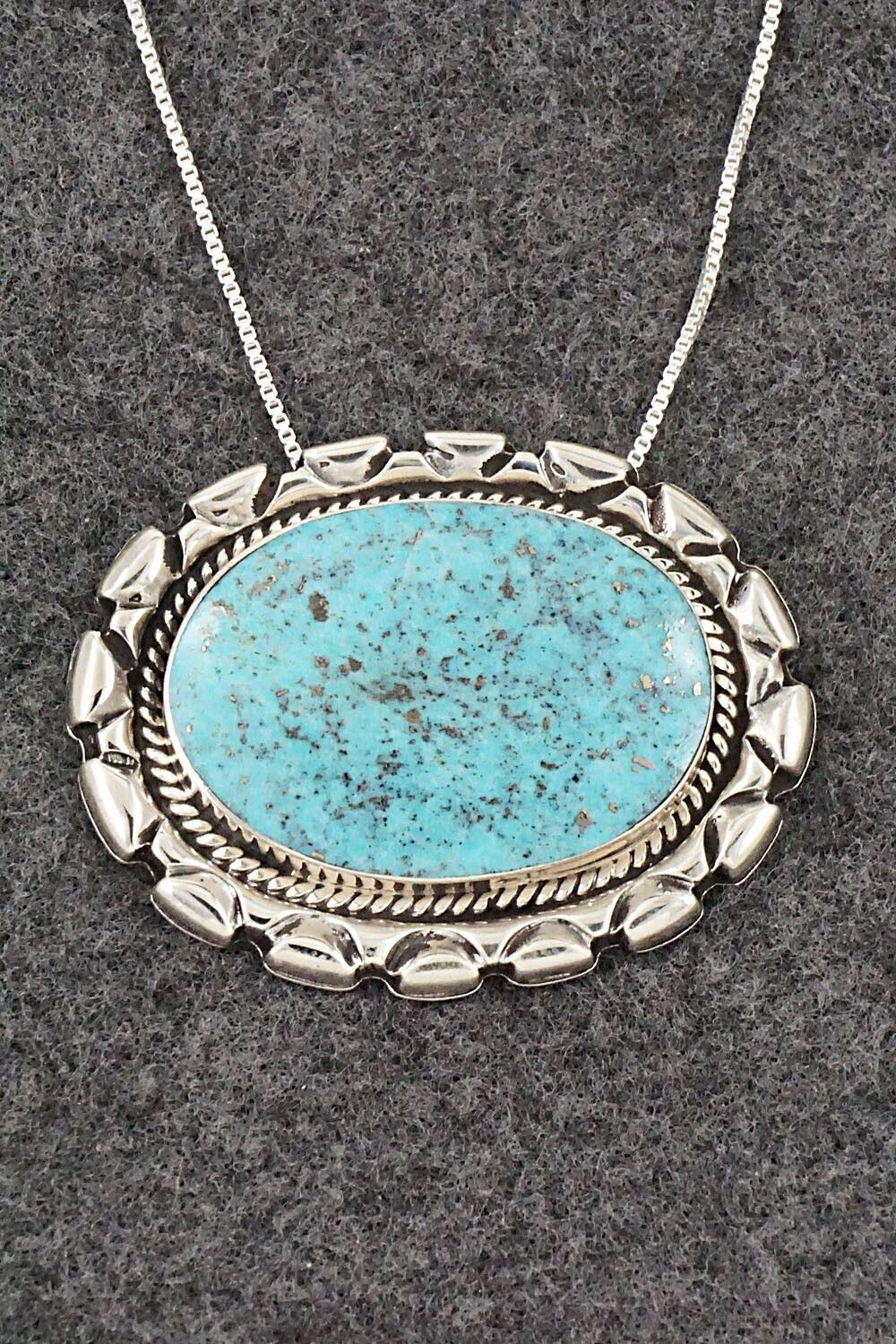 Turquoise & Sterling Silver Necklace - Jimson Belin