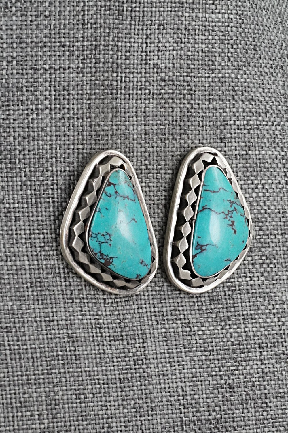 Turquoise & Sterling Silver Earrings - Sharon McCarthy