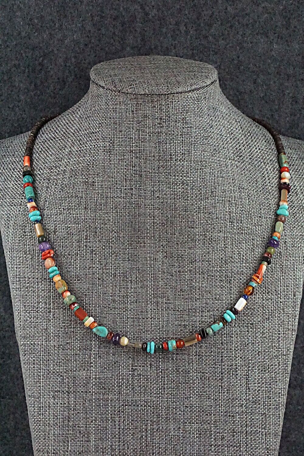Multi-Stone and Sterling Silver Necklace - Helen Tsosie