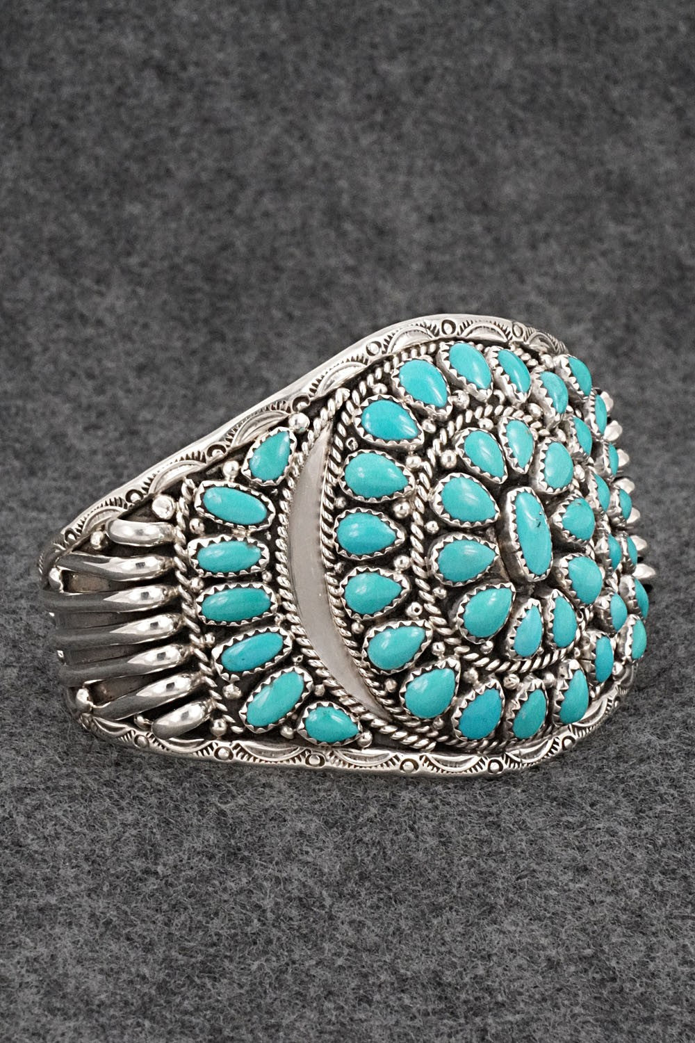 Turquoise and Sterling Silver Bracelet & Ring Set - Tina Jones - Size 8