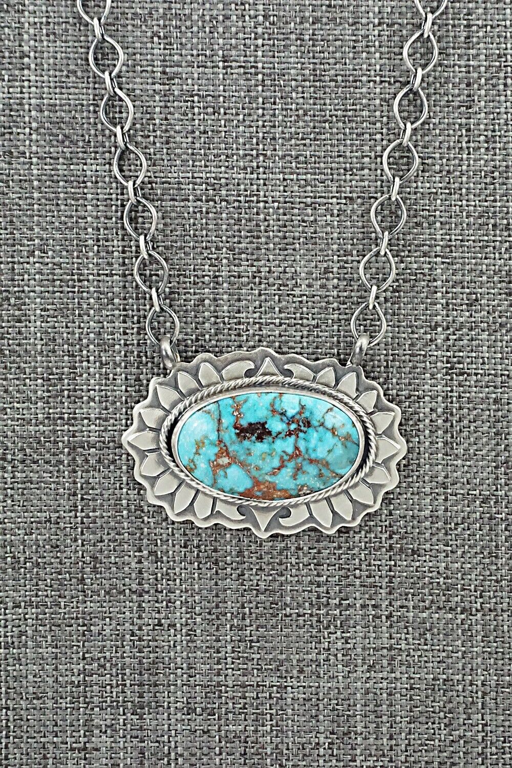 Turquoise & Sterling Silver Necklace - Randy Billy