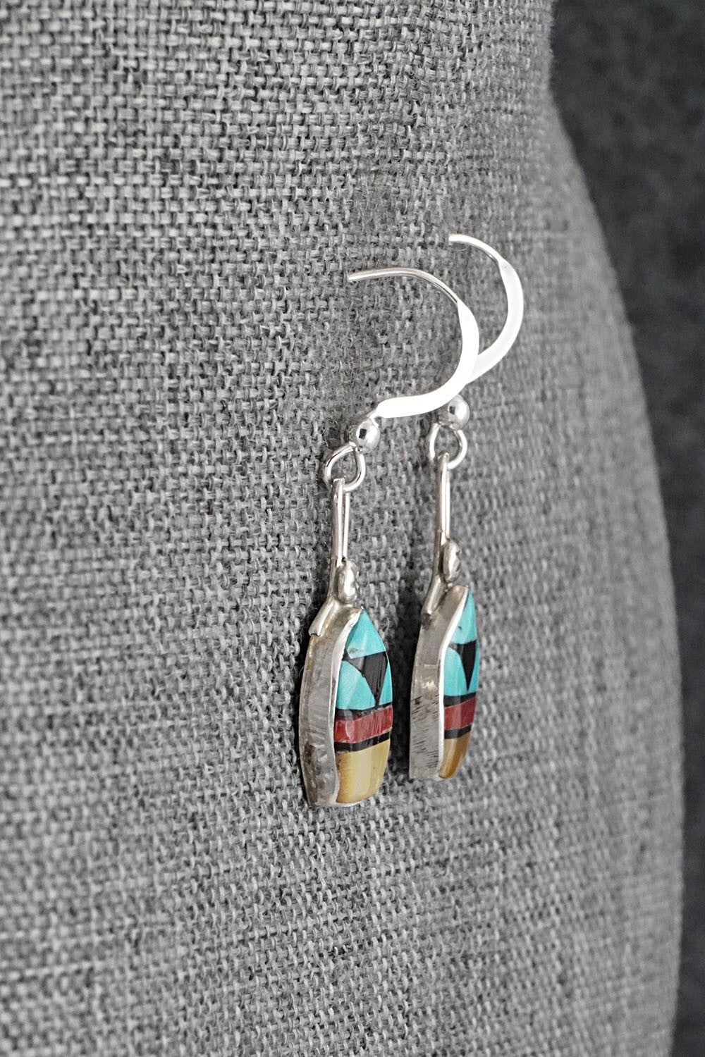 Multi-Stone Inlay & Sterling Silver Earrings - Ola Eriacho