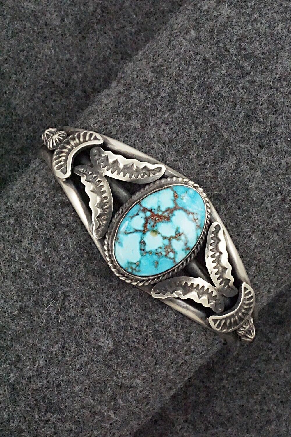 Turquoise & Sterling Silver Bracelet - Gilbert Tom