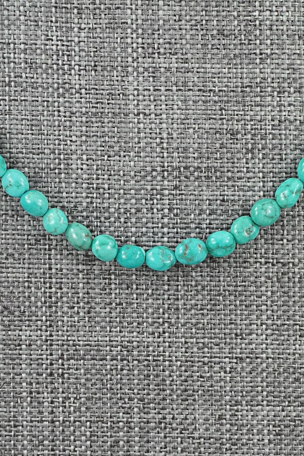 Turquoise & Sterling Silver Necklace 16" - Helen Tsosie