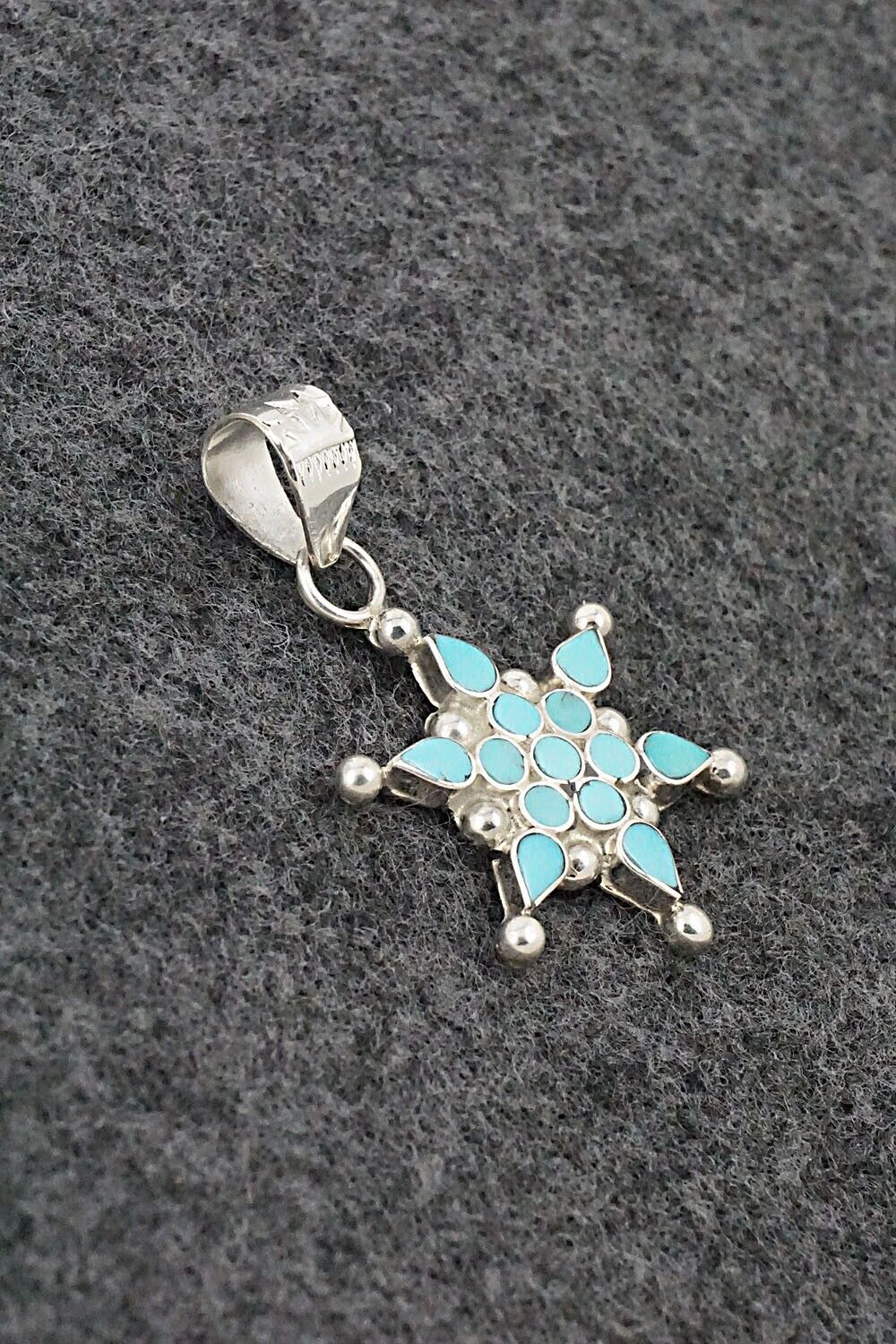 Turquoise & Sterling Silver Pendant - Michelle Peina