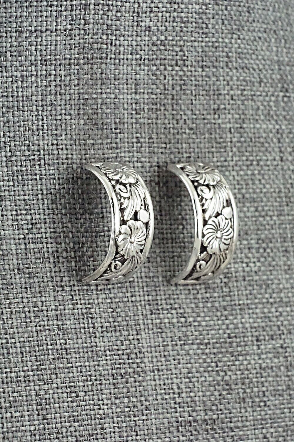 Sterling Silver Hoop Earrings - Tom Dinetso