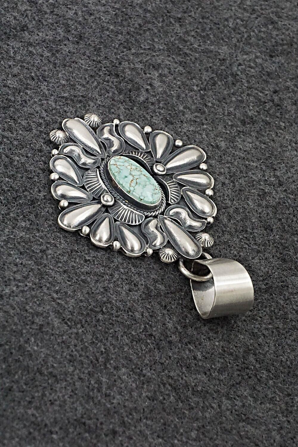 Turquoise & Sterling Silver Pendant - Derrick Gordon