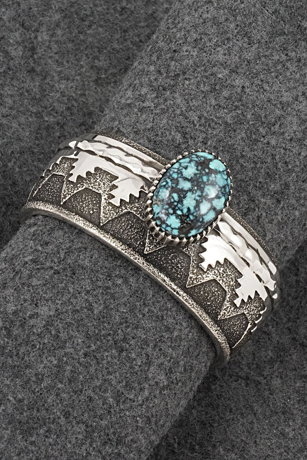 Turquoise & Sterling Silver Vintage Bracelet - Thomas Singer