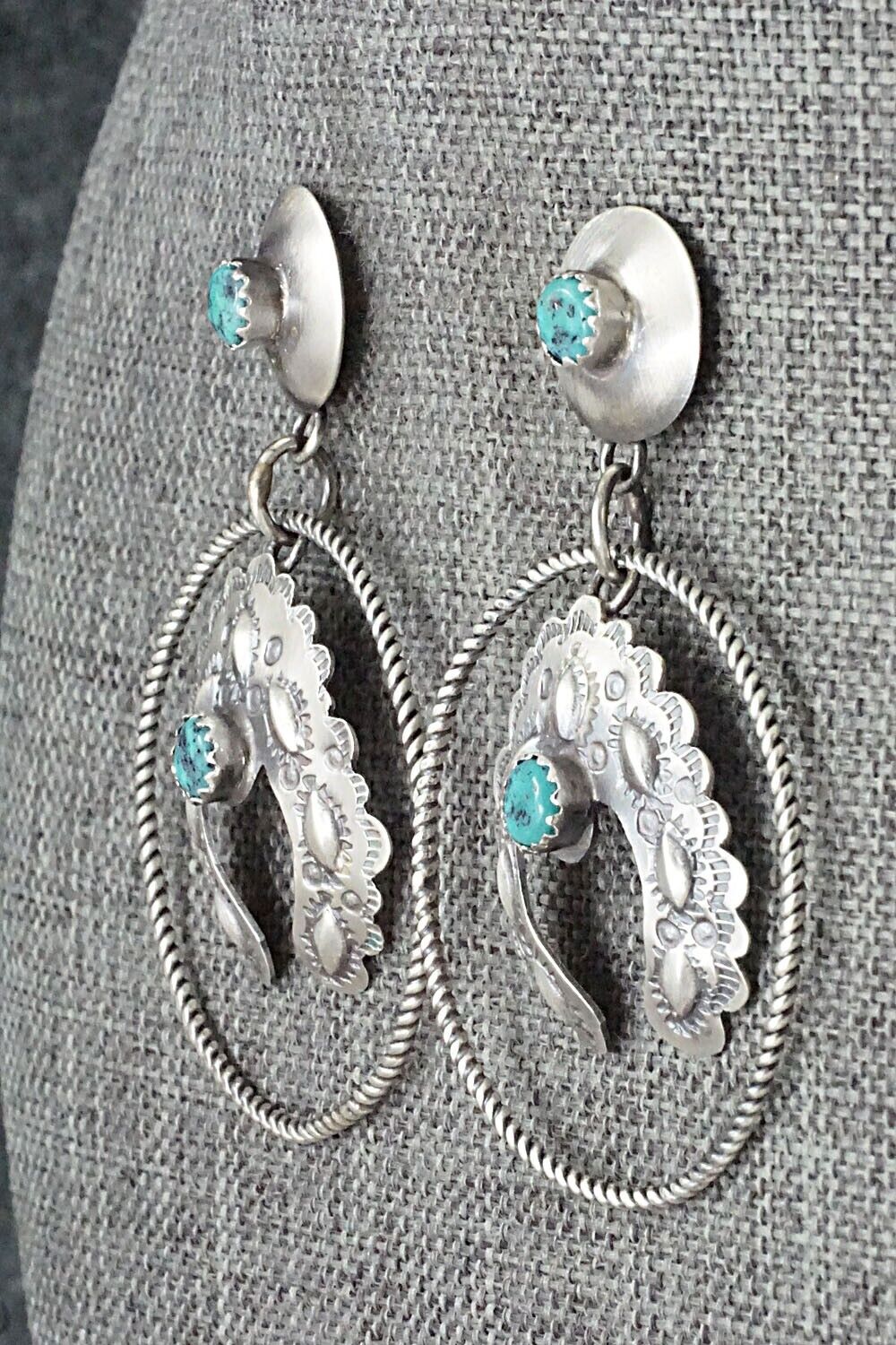 Turquoise & Sterling Silver Earrings - Gabrielle Yazzie