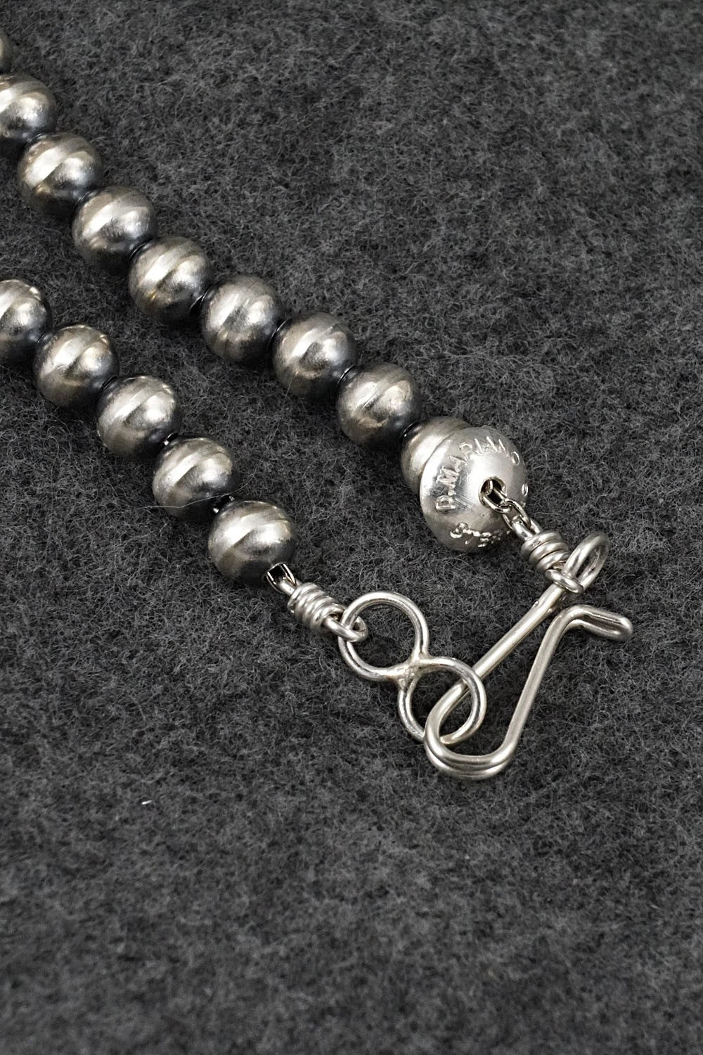 Sterling Silver Navajo Pearl Necklace 22" - Dorinda Mariano