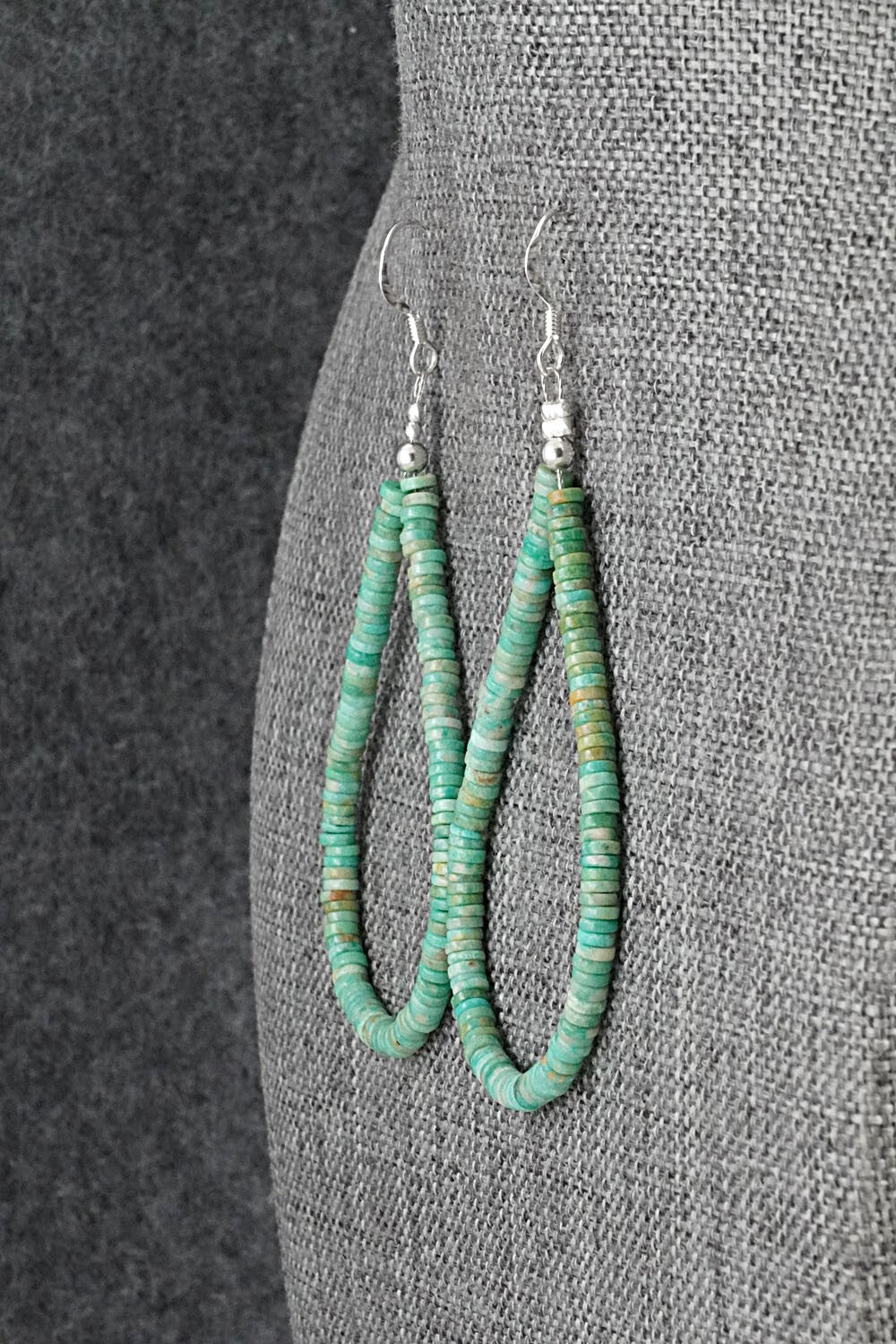 Turquoise & Sterling Silver Earrings - Doreen Jake