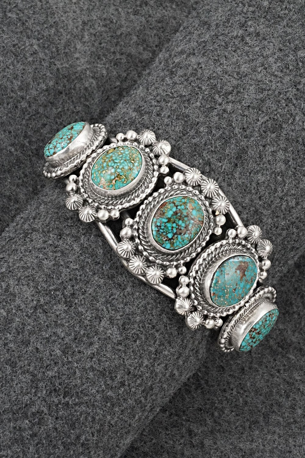 Turquoise and Sterling Silver Bracelet - Tom Lewis