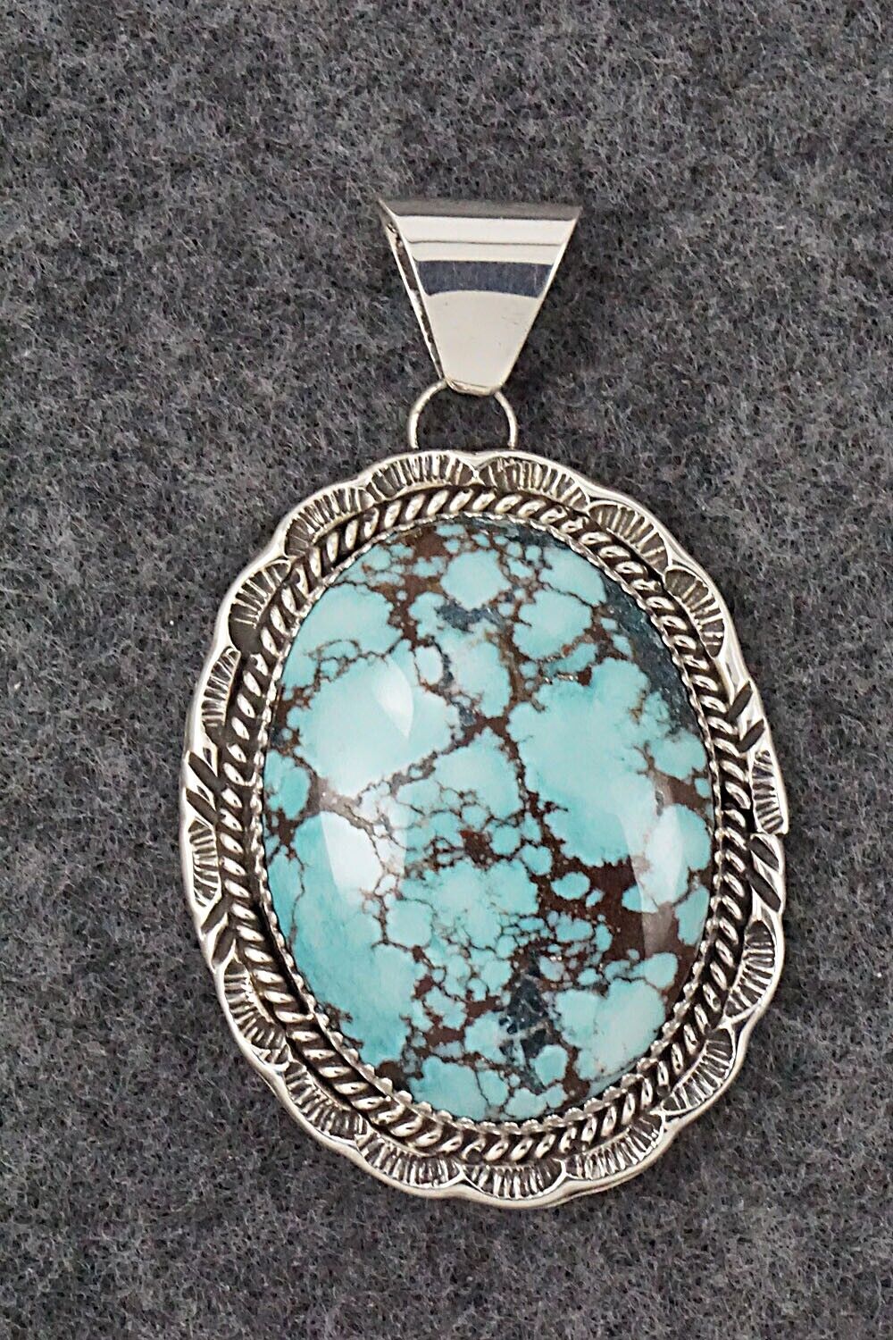 Turquoise & Sterling Silver Pendant - Freda Martinez
