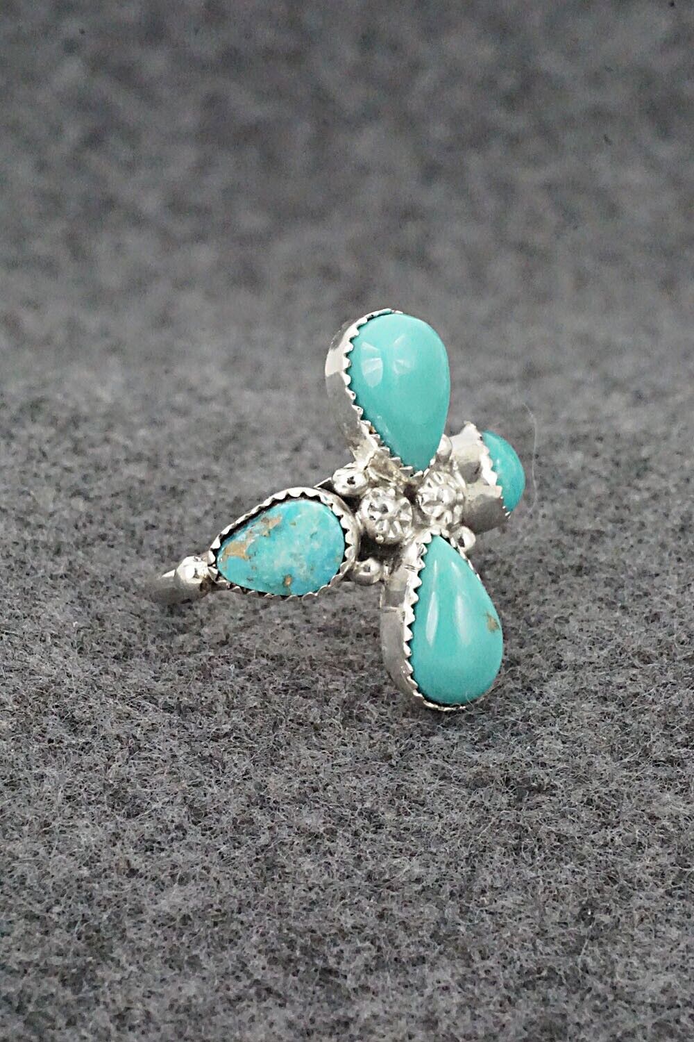 Turquoise & Sterling Silver Ring - Maritta Martinez - Size 8.5