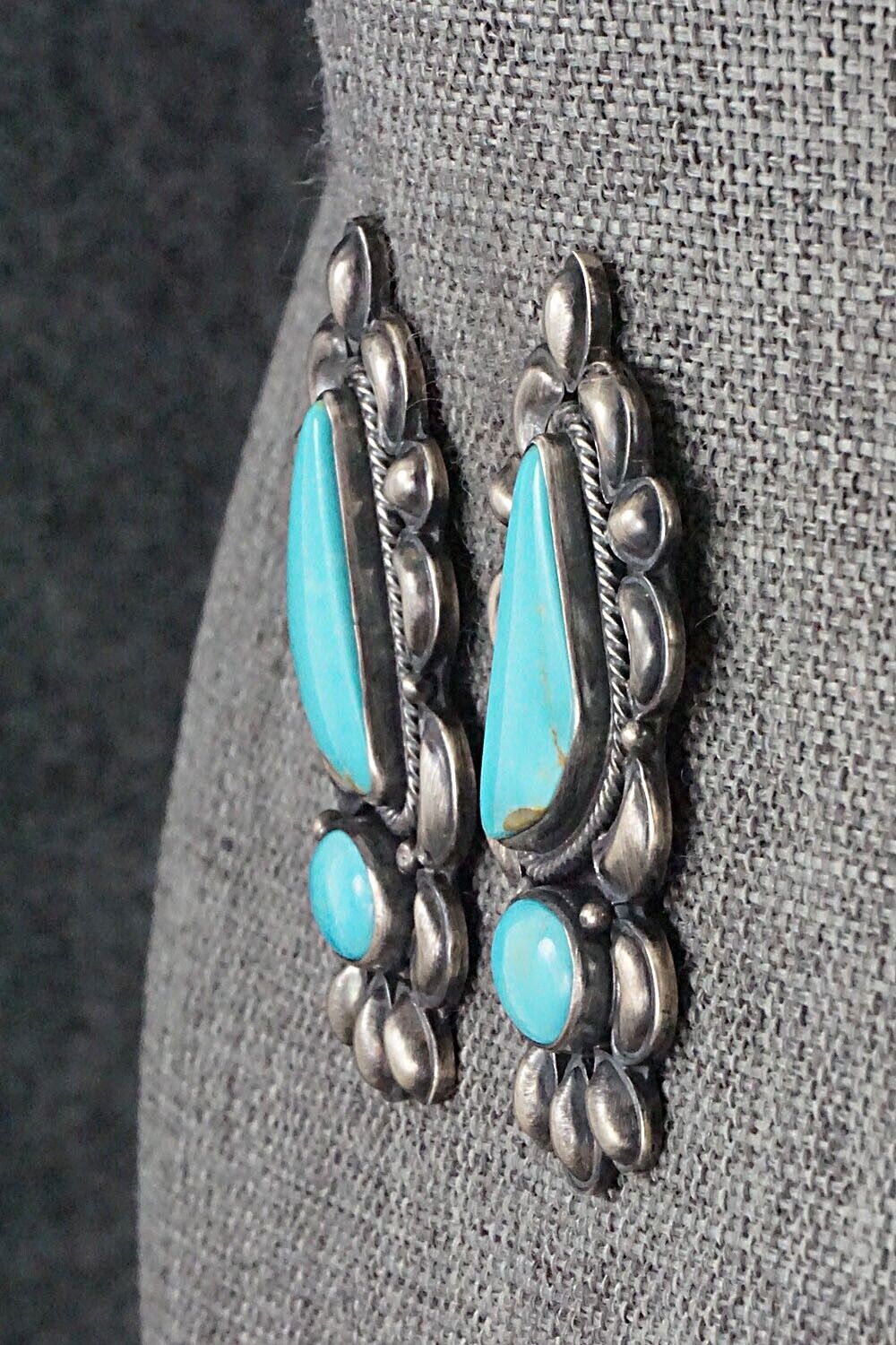 Turquoise & Sterling Silver Earrings - Bernyse Chavez