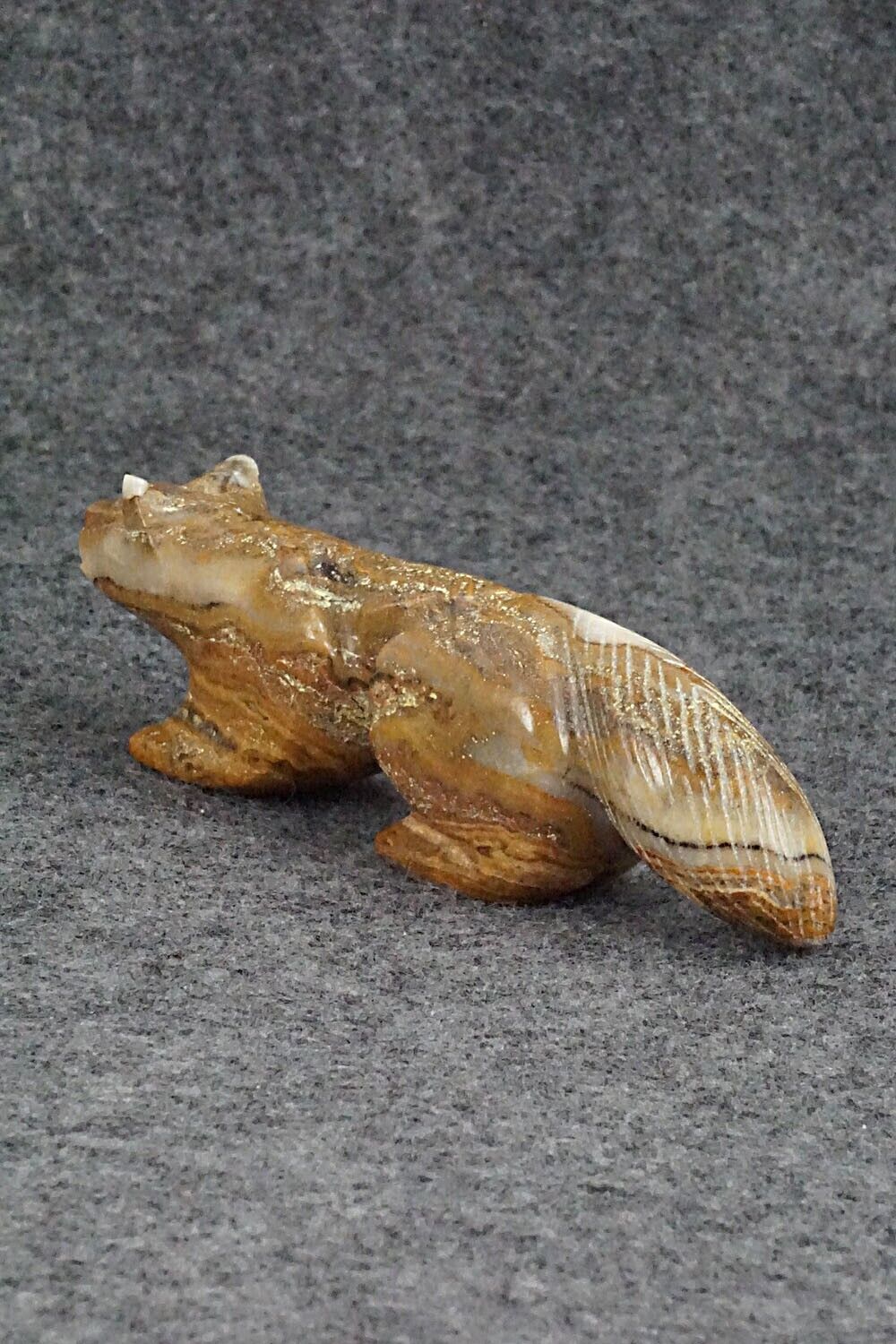 Wolf Zuni Fetish Carving - Rosella Soseeah
