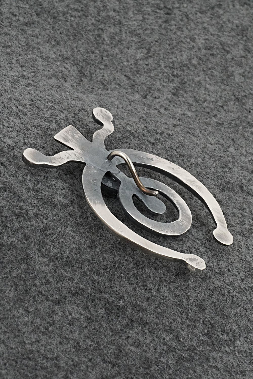 Turquoise & Sterling Silver Naja Pendant - Harrison Bitsue