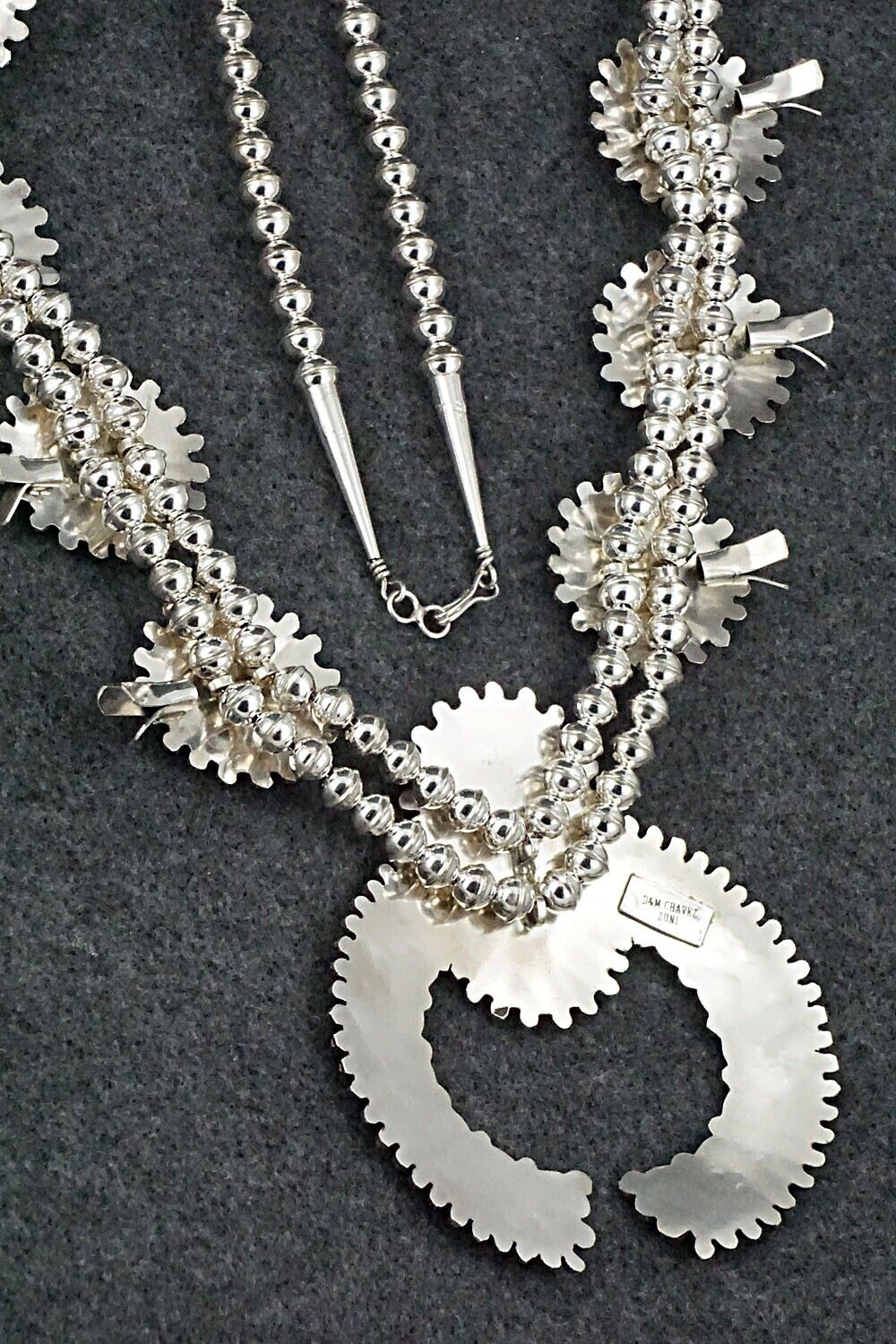 Turquoise & Sterling Silver Squash Blossom Set - Merlinda Chavez