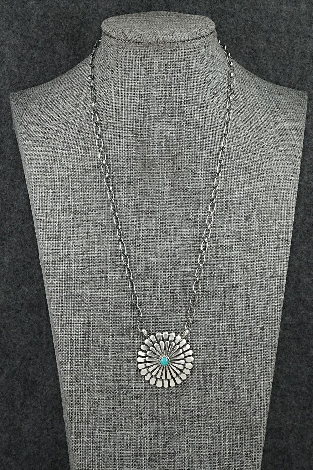 Turquoise & Sterling Silver Necklace - Sheldon Mariano