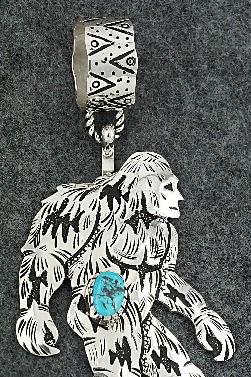 Turquoise & Sterling Silver Pendant - Richard Singer