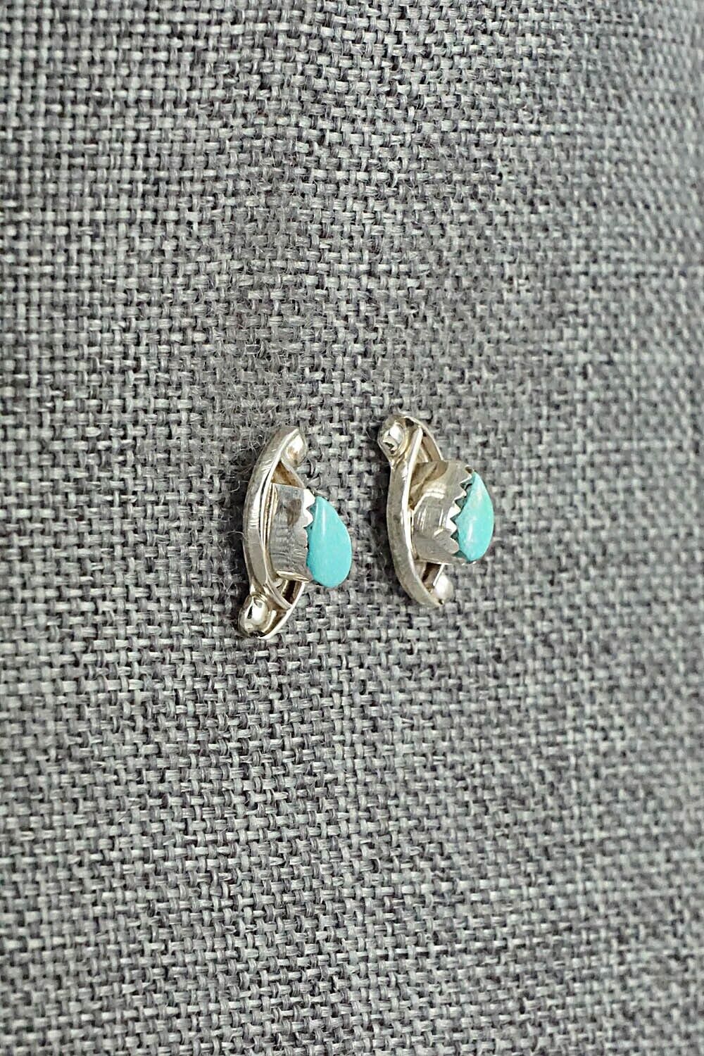 Turquoise & Sterling Silver Earrings - Lloyd Kanesta