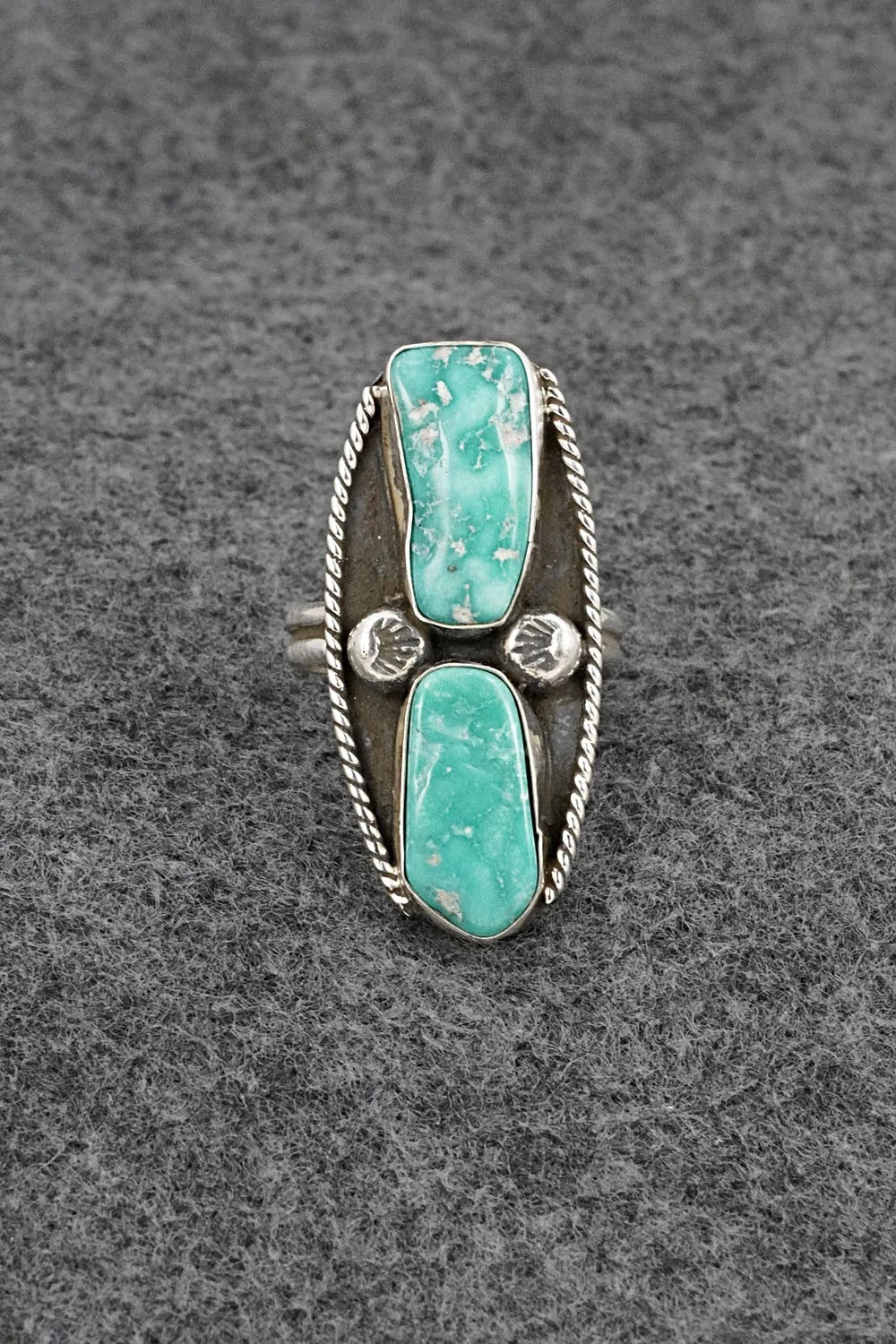 Turquoise & Sterling Silver Ring - Priscilla Reeder - Size 8