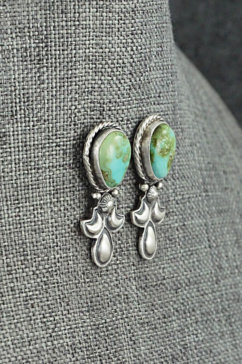 Turquoise & Sterling Silver Squash Blossom Set - Adrienne Gordon