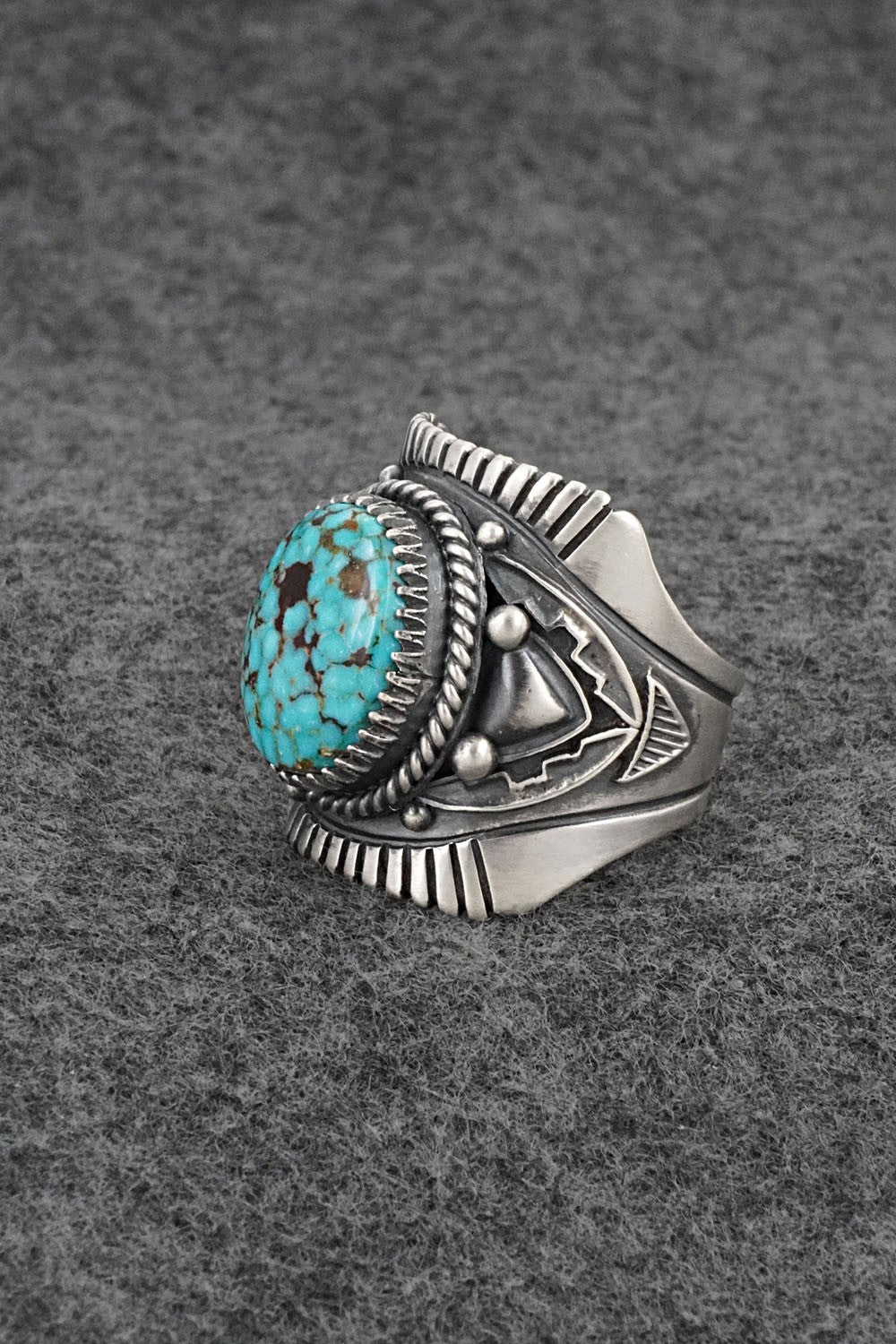 Turquoise & Sterling Silver Ring - Derrick Gordon - Size 11